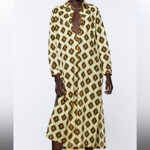 👗 Zara printed midi dress